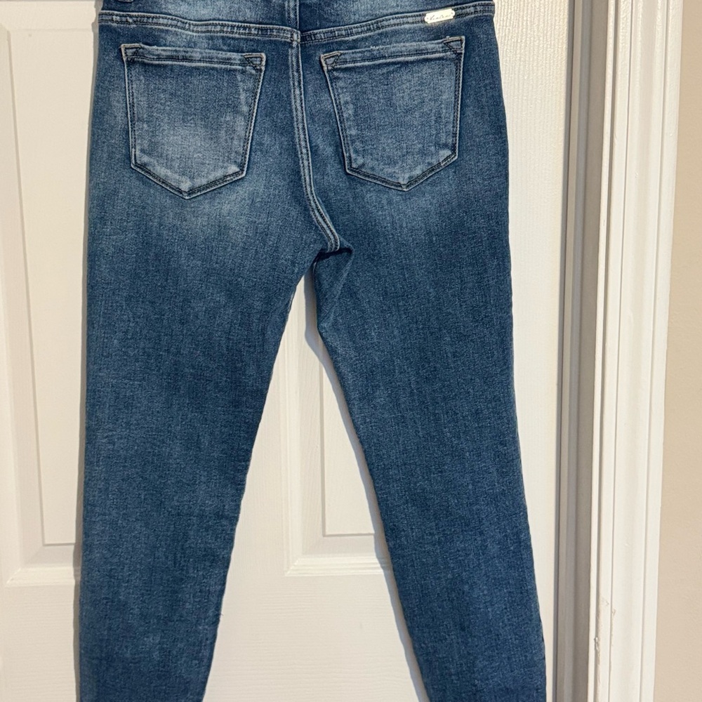 Distressed Hem Skinny Jeans - Picture 3 of 6